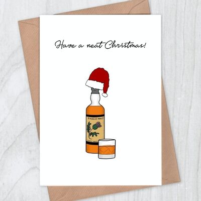 Whisky Neat Christmas Card