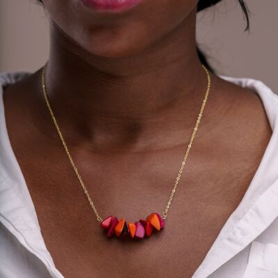 Tapajos Tagua Chain Necklace - Berries