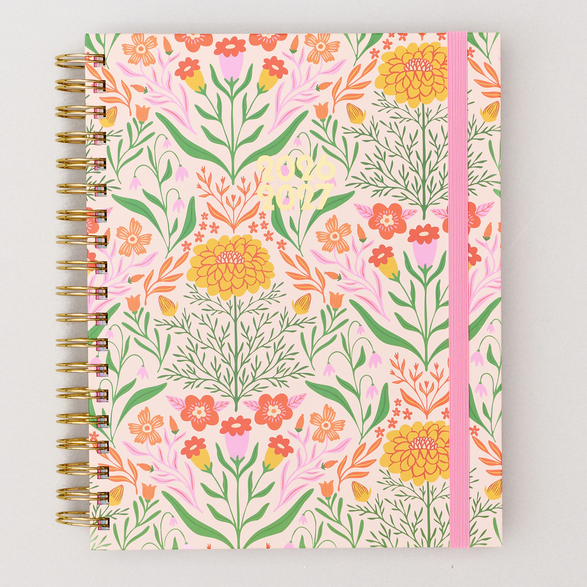 17 Month Large Planner, White Floral