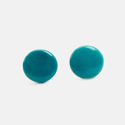 Confetti Tagua Stud - Turquoise