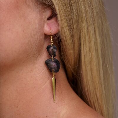 Boucles d'oreilles Scama - Noir