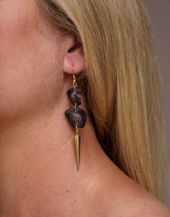 Boucles d'oreilles Scama - Noir 1