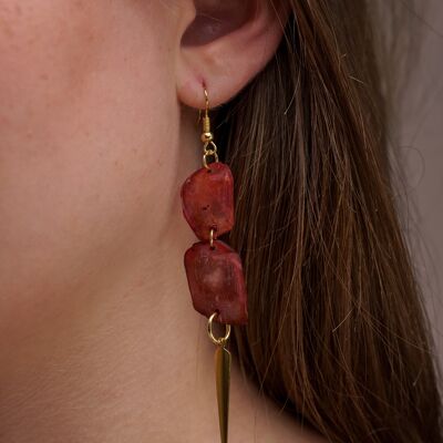 Scama Earrings - Red