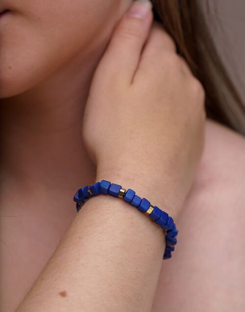 Friendship Tagua Bracelet - Cobalt Blue