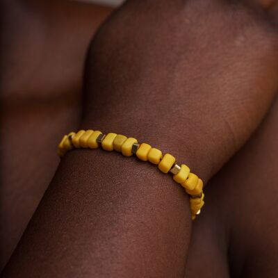Friendship Tagua Armband - Gelb