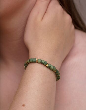 Bracelet Amitié Tagua - Vert Foncé 2