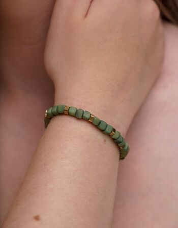 Bracelet Amitié Tagua - Vert Foncé 3