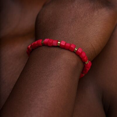 Friendship Tagua Bracelet - Red