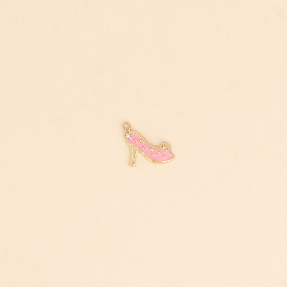 LOT DE 3 Pendentifs forme talon en émail