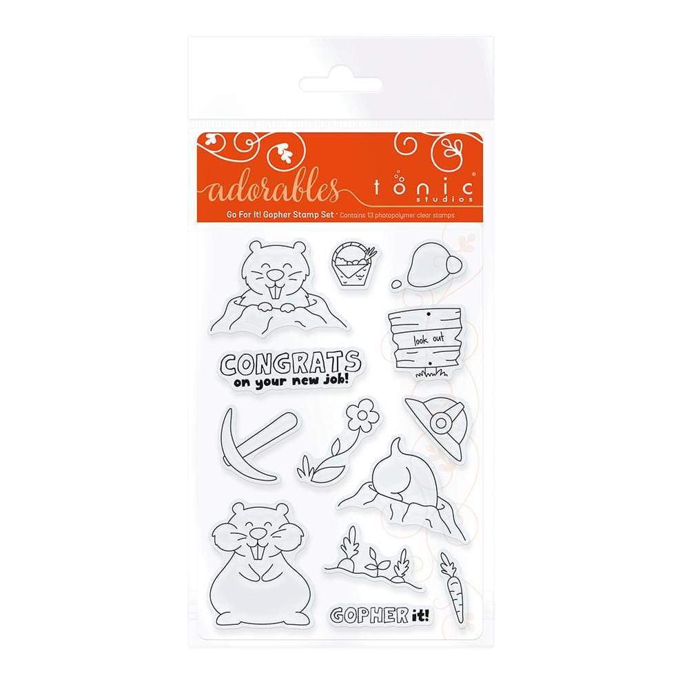 Tonic Studios - Adorables - Go For It Gopher Adorables Stamp Set - 2576e