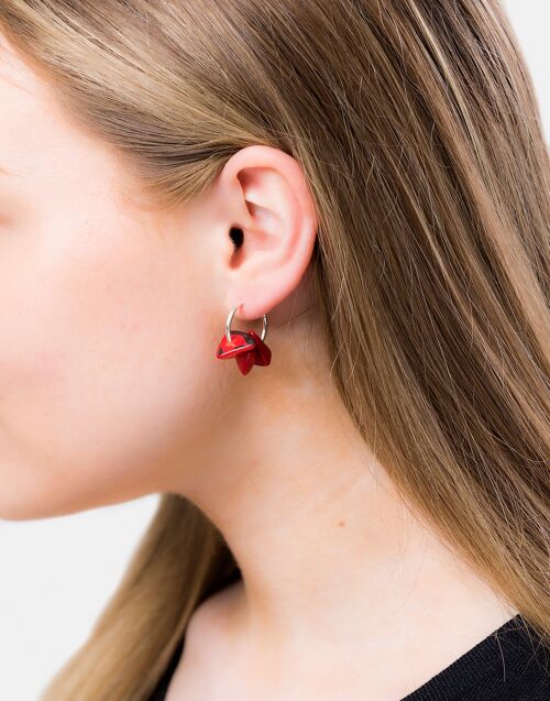 Tapajos Tagua Earring - Red