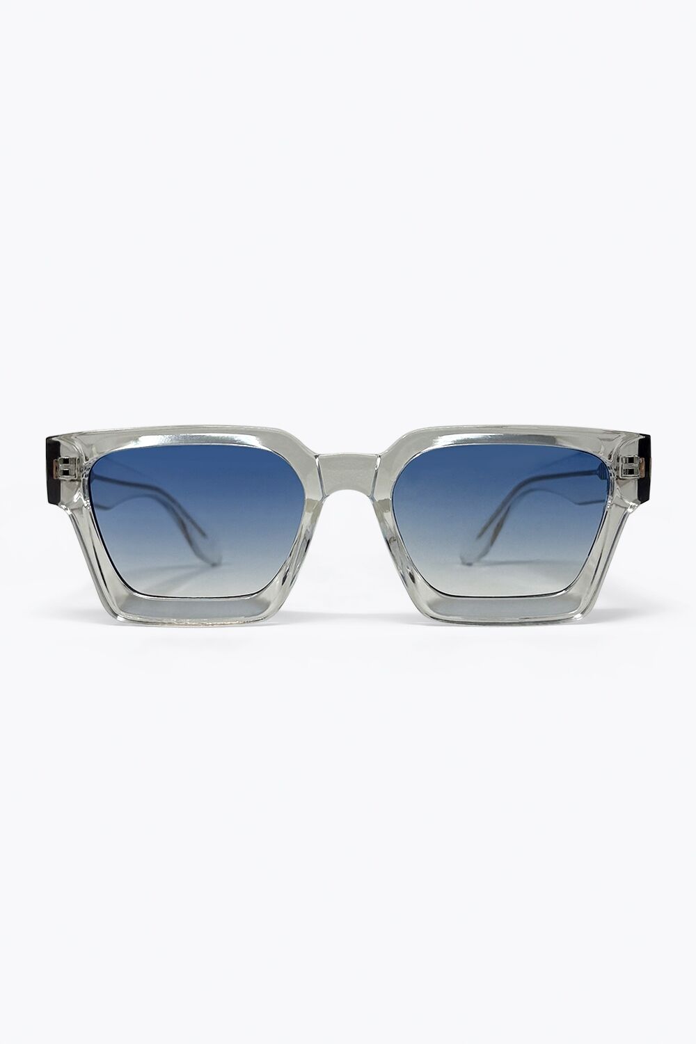Multicolor Gradient Lens Clear Square Frame Sunglasses
