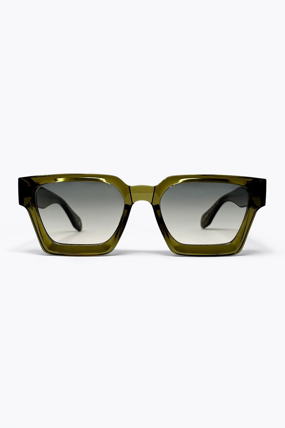 Olive Square Frame Gradient Lens Urban Sunglasses