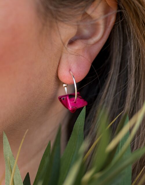 Tapajos Tagua Earring - Pink