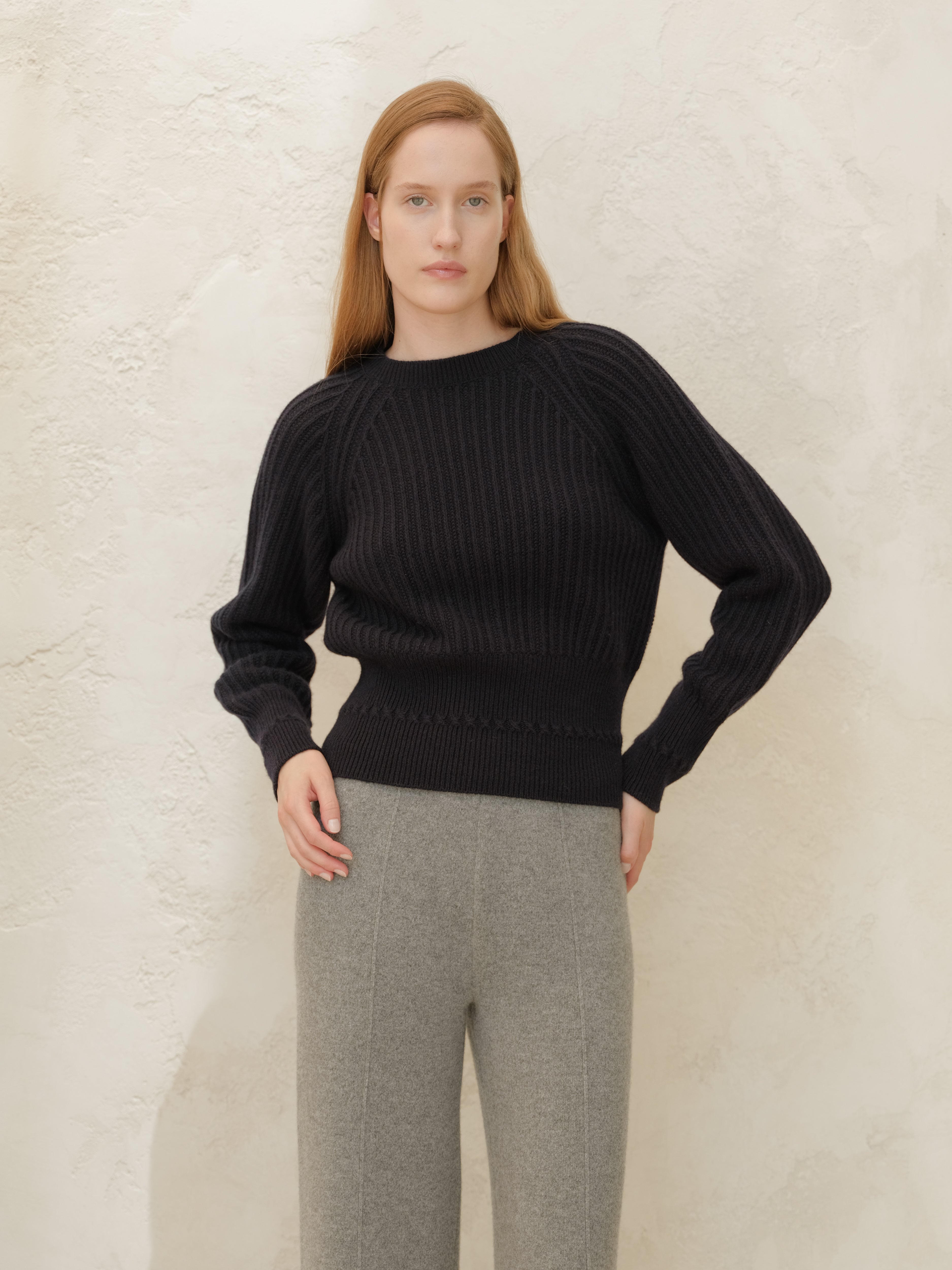 Pull raglan en cachemire mélangé