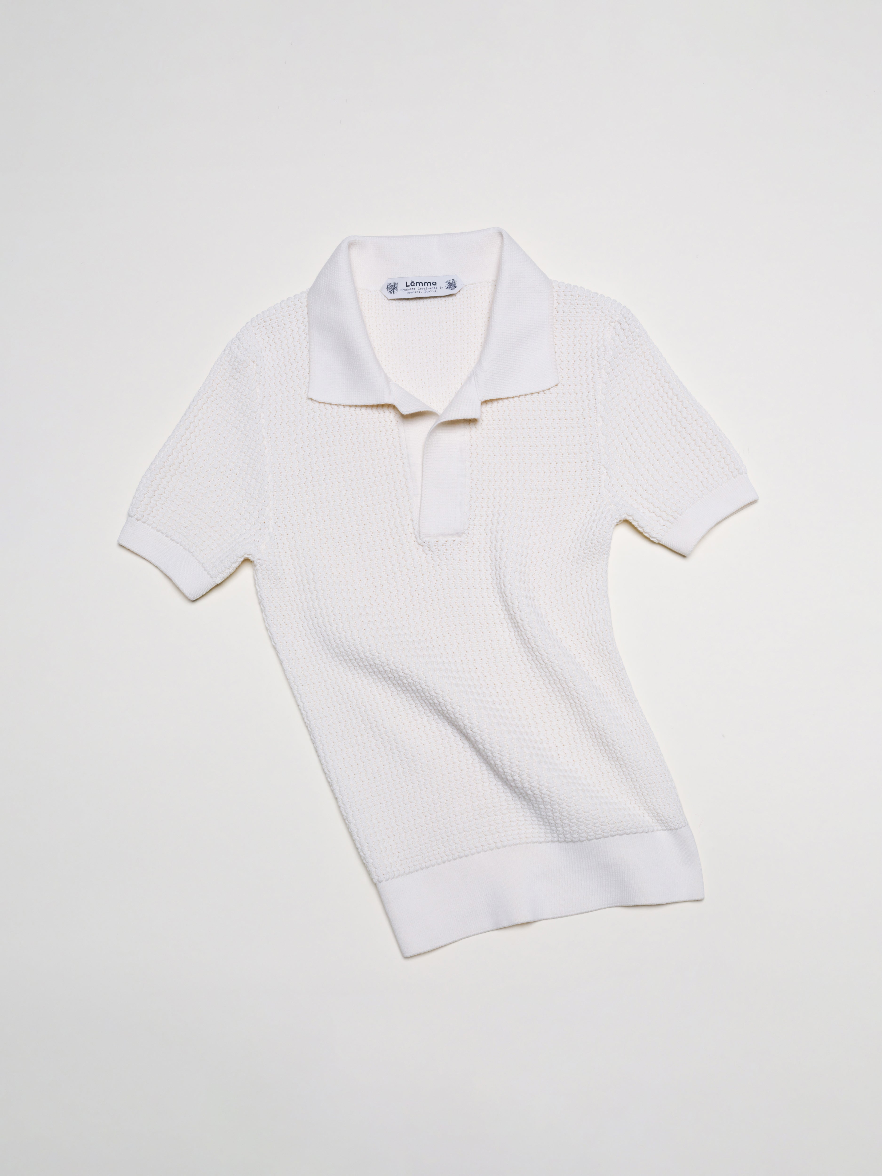 Polo en coton crocheté