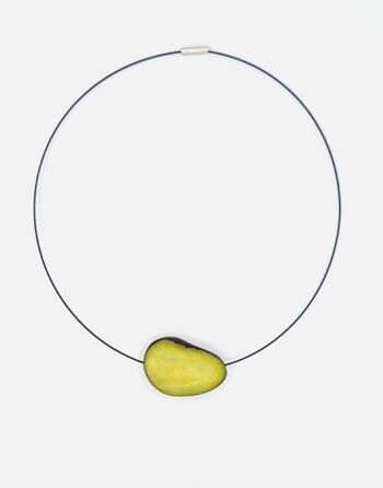 Collier Fil Semelle Aplati - Vert Citron 3