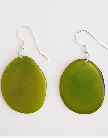 Boucles d'oreilles Folha Tagua Nut - Vert 2