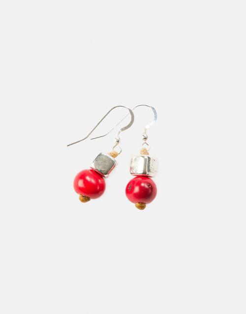 Acai Berry Earrings - Red