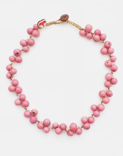 Acai Berry Short Necklace - Light Pink