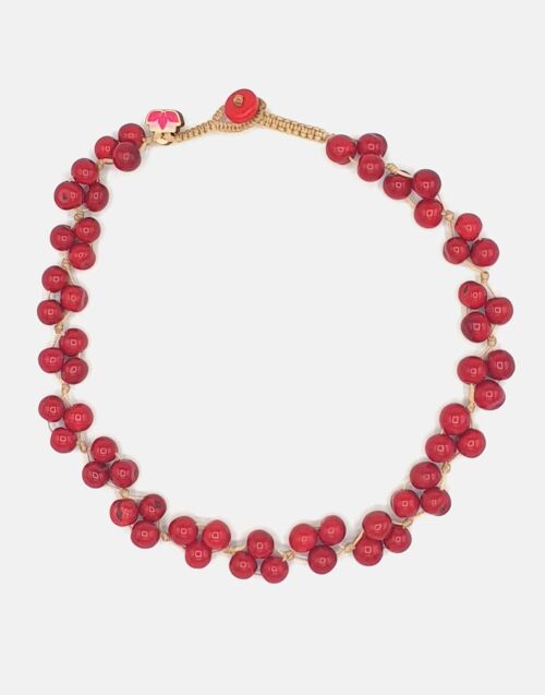 Acai Berry Short Necklace - Red