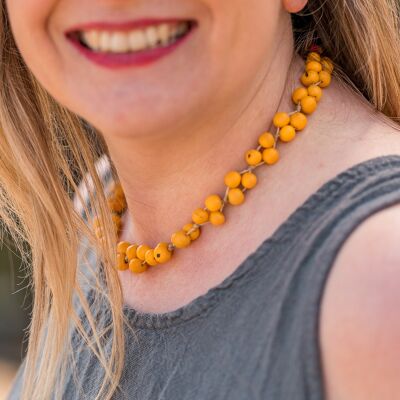 Acai Berry Short Necklace - Yellow