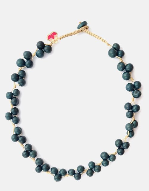 Acai Berry Short Necklace - Denim Blue