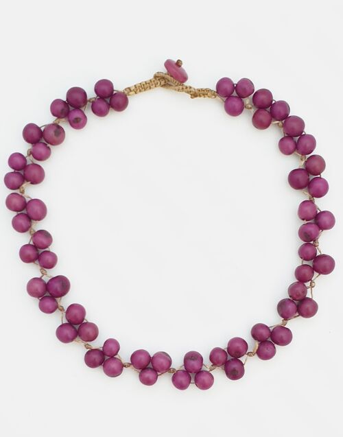 Acai Berry Short Necklace - Purple