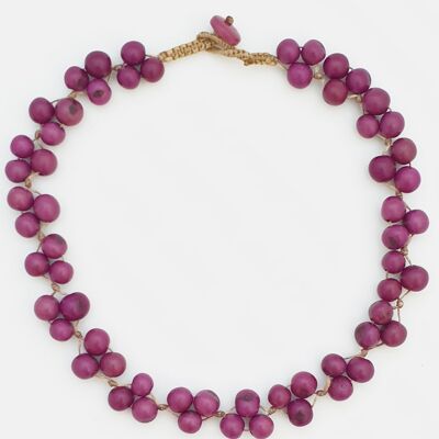 Acai Berry Short Necklace - Purple