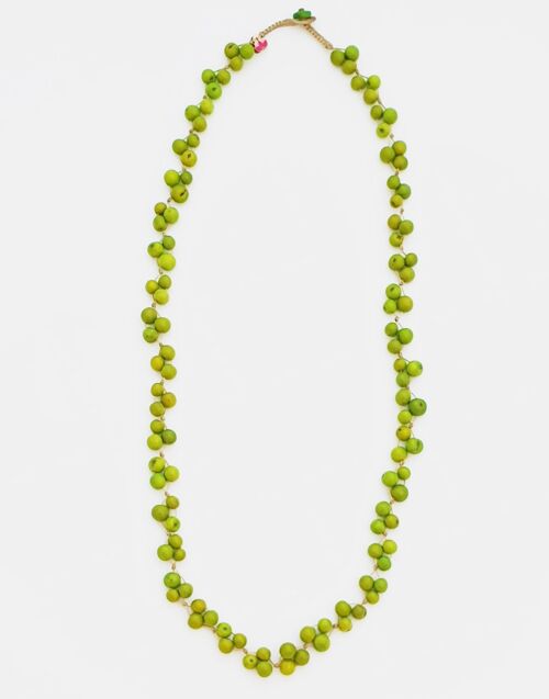 Acai Berry Long Necklace - Green