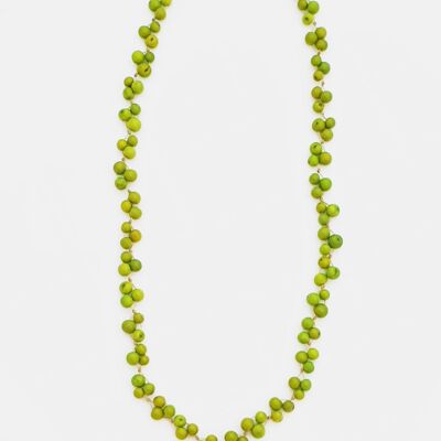 Acai Berry Long Necklace - Green