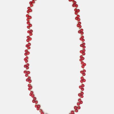 Acai Berry Long Necklace - Red
