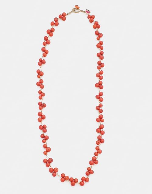 Acai Berry Long Necklace - Orange