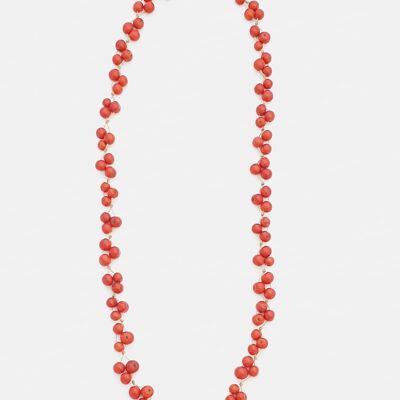Acai Berry Long Necklace - Orange