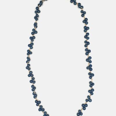 Acai Berry Long Necklace - Denim Blue