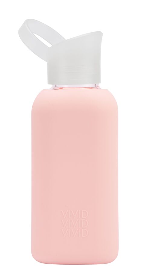 beVIVID Trinkflasche Glas - bottle glass 500ml pink salt
