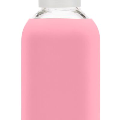 beVIVID drinking bottle glass - bottle glass 850ml flamingo