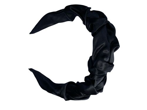 beVIVID Haarreifen Seide schwarz - Silk Hair Halo Stretch Black