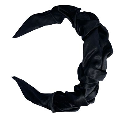 beVIVID headband silk black - Silk Hair Halo Stretch Black