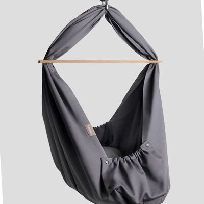 homba® baby hammock hanging cradle cotton gray