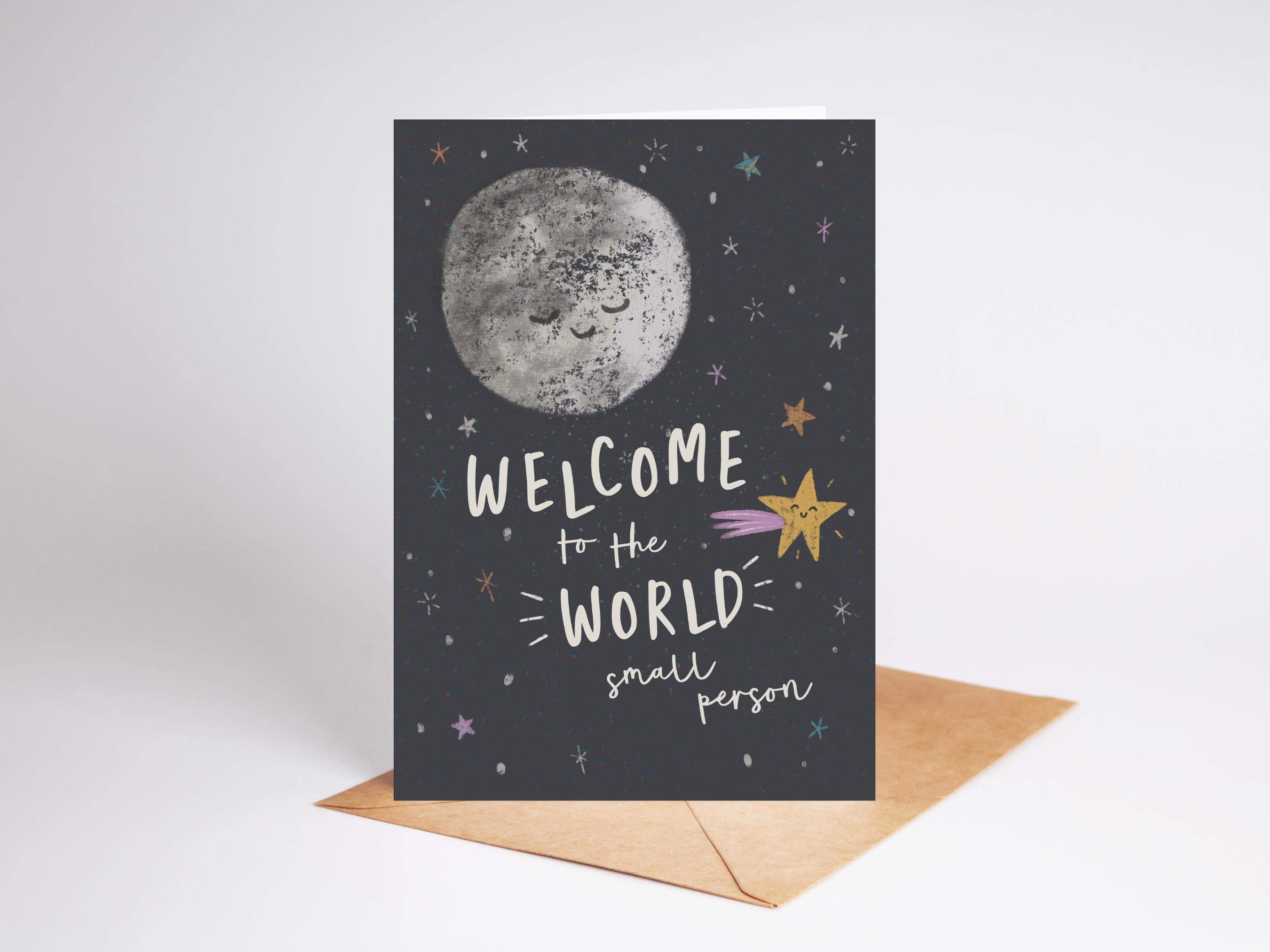 Welcome To The World Small Person | New Baby Card
