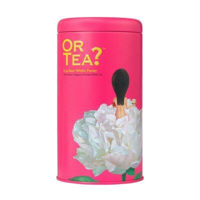 Lychee White Peony - weißer Bio-Tee mit Litschi-Geschmack - Blechdose (glänzend) - 50g