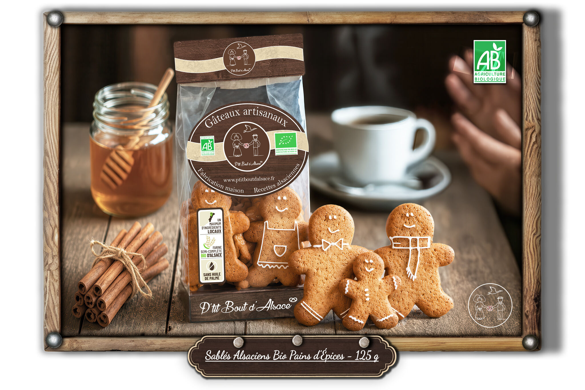 Organic Alsatian Shortbread Gingerbread - 125g