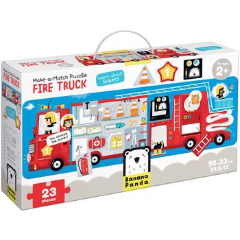 Puzzle Make-a-Match Camion de pompiers 2+ 3