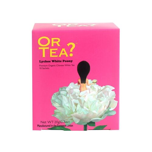 Lychee White Peony-  organic white tea with lychee flavouring-  10-Sachet Box
