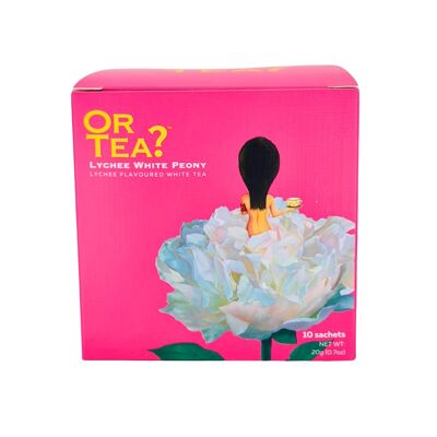 Lichi Peonía Blanca - Té blanco con sabor a lichi - Caja de 10 bolsitas