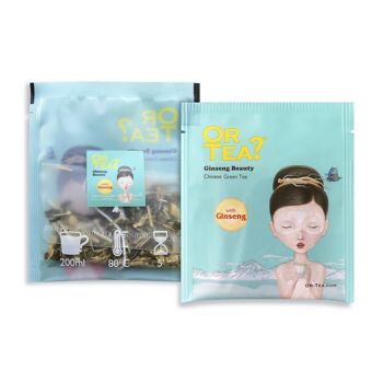 Ginseng Beauty - thé vert bio au ginseng - boîte de 10 sachets 2