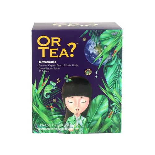 Detoxania-organic green tea with herbs and fruit- 10-Sachet Box