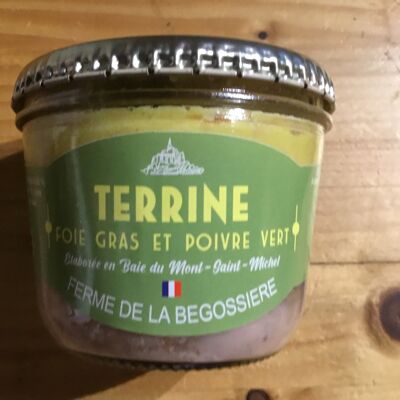 Terrine de foie gras poivre vert 160g