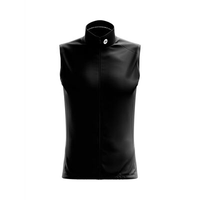 Mens Plain Black Gilet   0